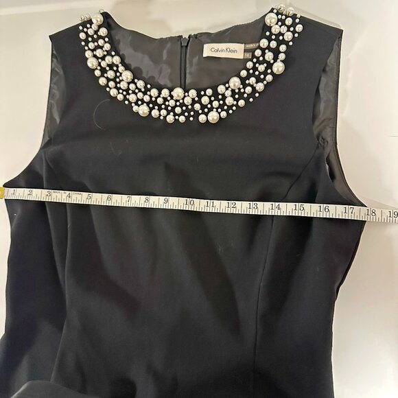 Calvin Klein Pearl Neck Sheath Dress - Picture 9 of 10